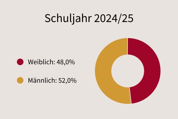 Anteil der Schülerinnen und Schüler (in %) nach Geschlecht