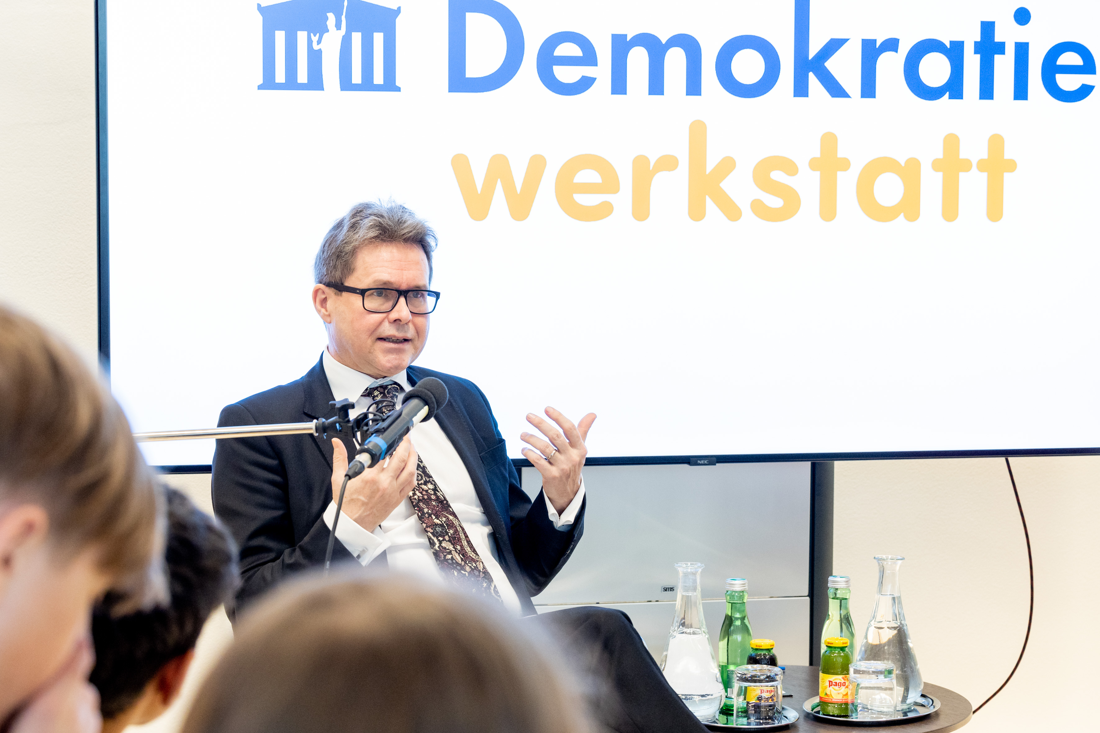 Bildungsminister Martin Polaschek in der Demokratiewerkstatt