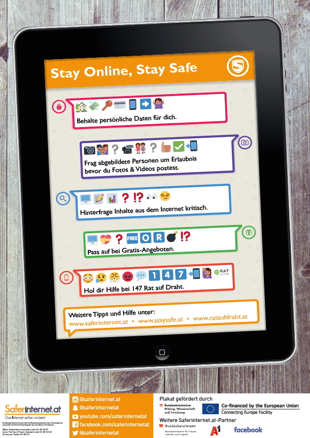 Stay online, stay safe - Plakat